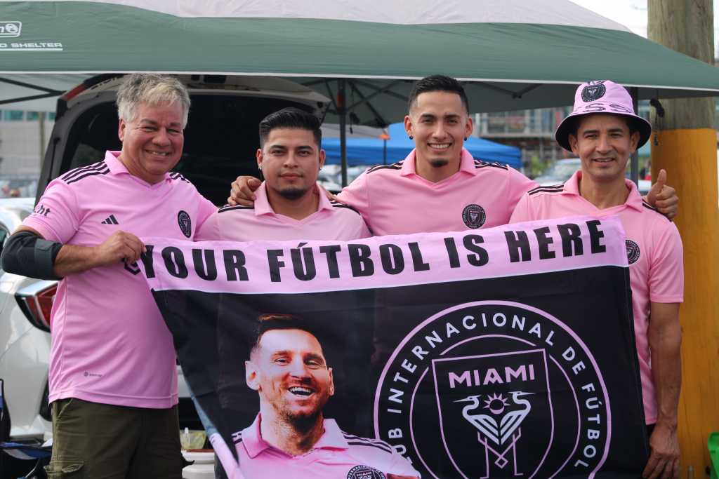 Fans of International star and the G.O.A.T. Leo Messi before his debut match against the New York Red Bulls. 