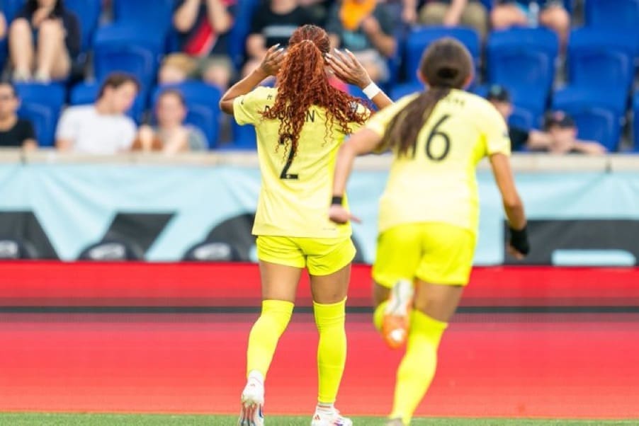 Trinity Rodman Goal Celebration.