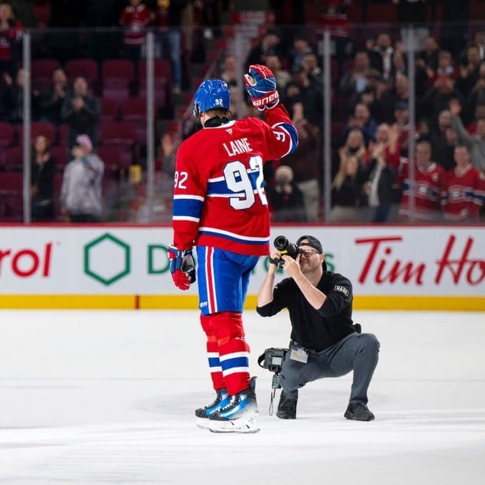 12/3/24 Montreal, CN Bell Centre| il est une (première) étoile ⭐. Mandatory Credit: Montreal Canadiens