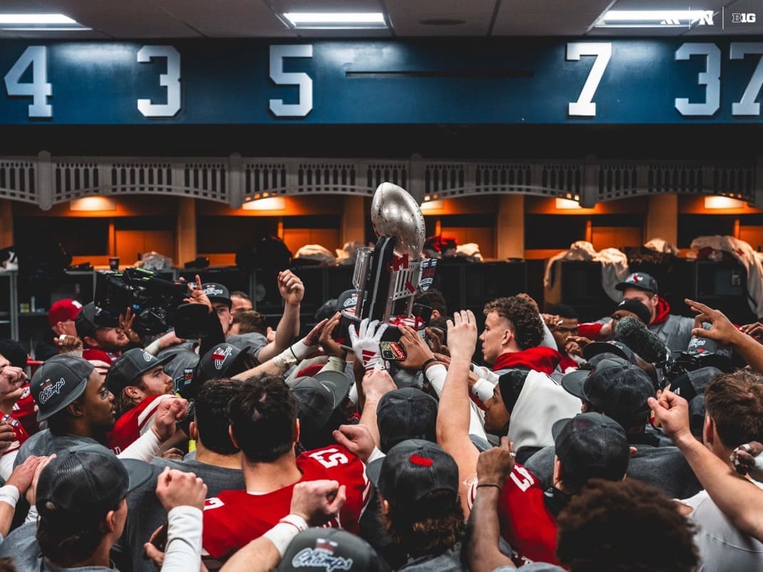 12/26/24 Bronx, NY Yankee Stadium| Nebraska Cornhuskers Bringin’ home some hardware. 🏆. Mandatory Credit: Nebraska Cornhuskers