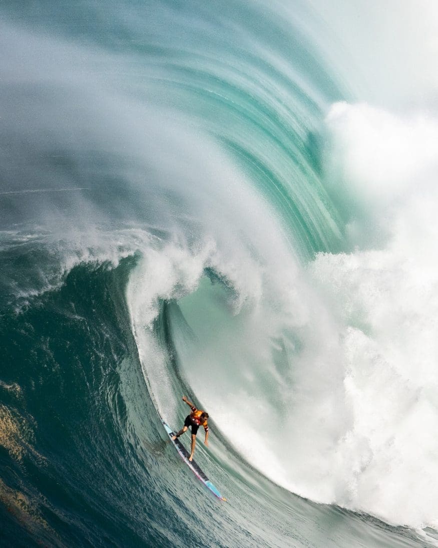 Jamie O'Brien at the 2024-25 Eddie Aikau Big Wave Invitational in Waimea, Hawaii, USA on December 22, 2024. // Eleven17 Creative / Red Bull Content Pool