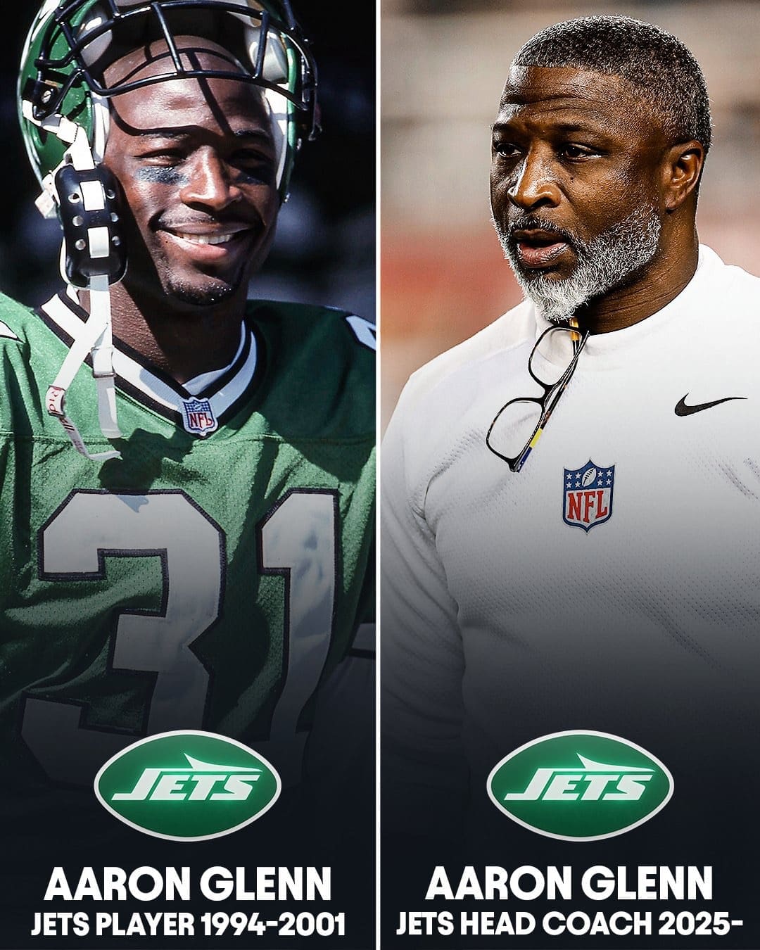 Aaron Glenn From Player to new Head Coach of the New York Jets.