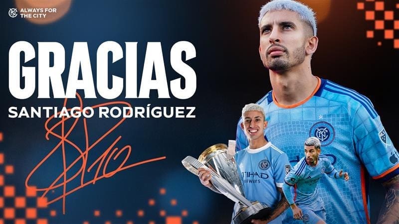 12/22/25 New York, NY| Santiago Rodriguez farewell to fans. Mandatory Credit: NYCFC