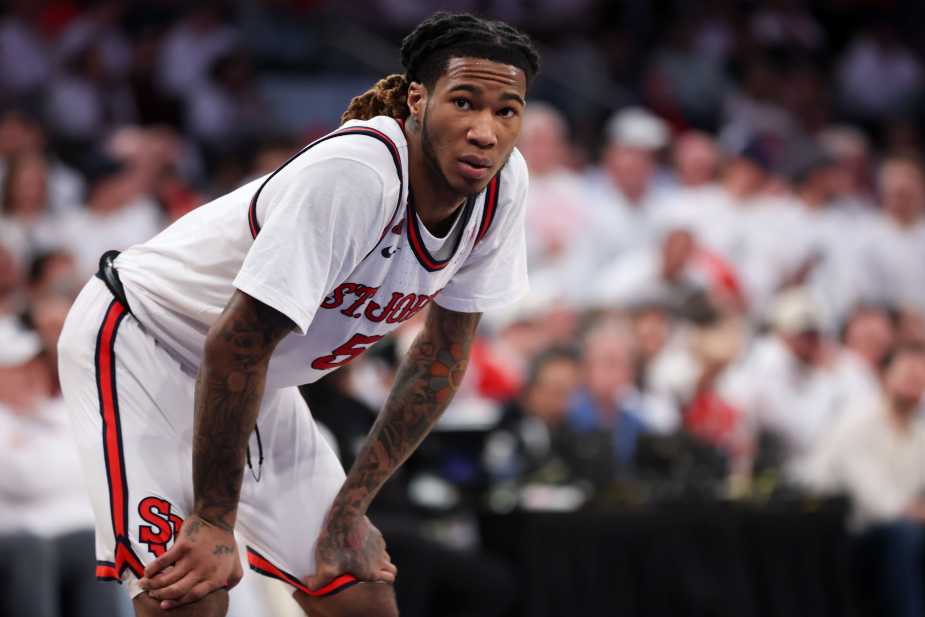 3/1/25 NYC,NY Madison Square Garden| Deivon Smith of St John's University. Mandatory Credit: Bad Dawg Sports/Matthew Last