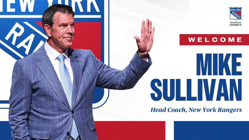 5/2/2025 Mike Sullivan New Head Coach of the rangers. Photo by NY Rangers