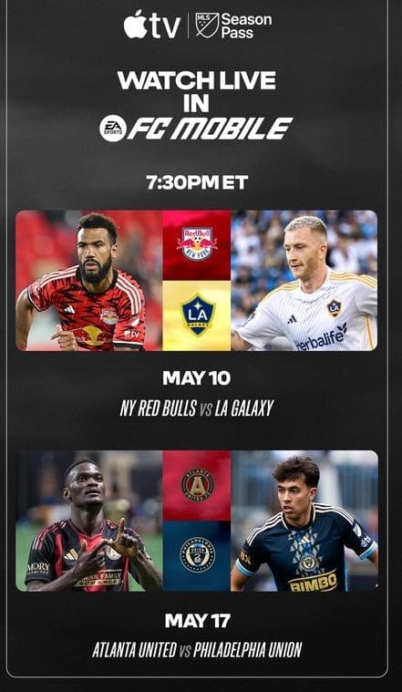 MLS, EA Sports and Apple team up to bring live soccer to fans. Mandatory Credit: EA Sports/MLS/Apple TV