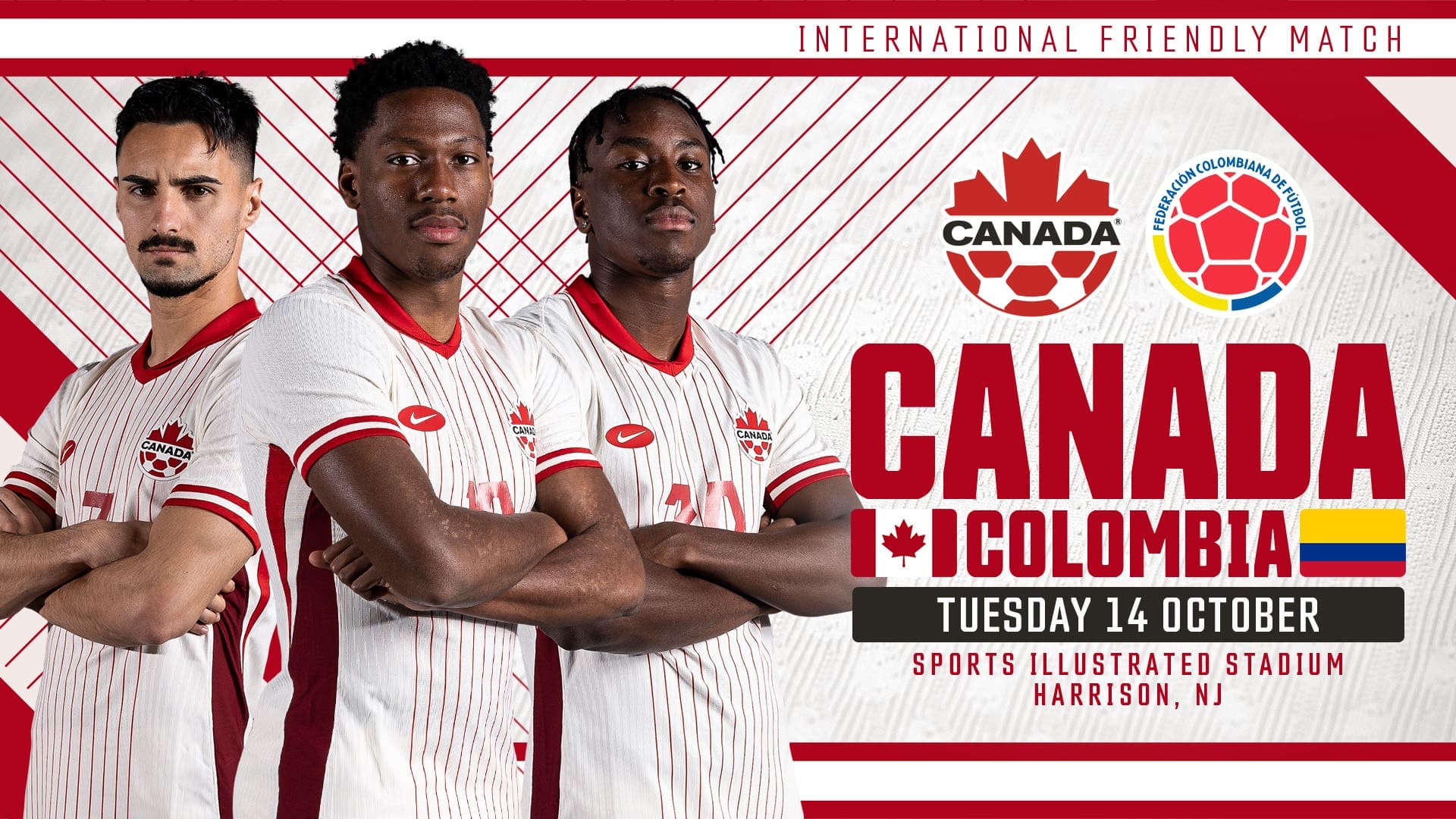 Canada Soccer announces the Men's team will play Colombia in a friendly at Sports Illustrated Stadium in Harrison, NJ. Mandatory Credit: Canada Soccer