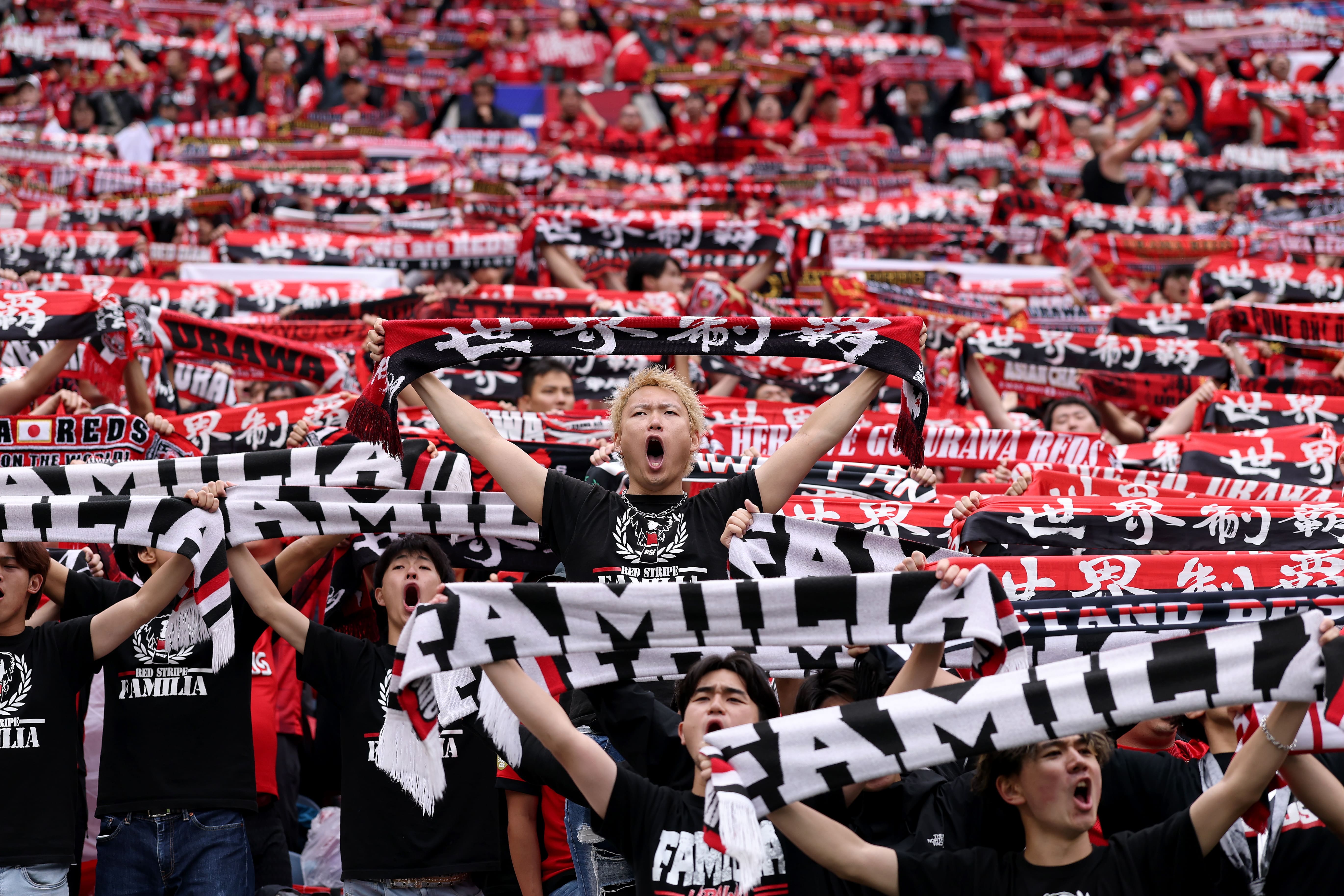 SEATTLE, WASHINGTON - JUNE 21: Urawa Red Diamonds fans react during the FIFA Club World Cup 2025 group E match between FC Internazionale Milano and Urawa Red Diamonds at Lumen Field on June 21, 2025 in Seattle, Washington. (Photo by Justin Setterfield - FIFA/FIFA via Getty Images)