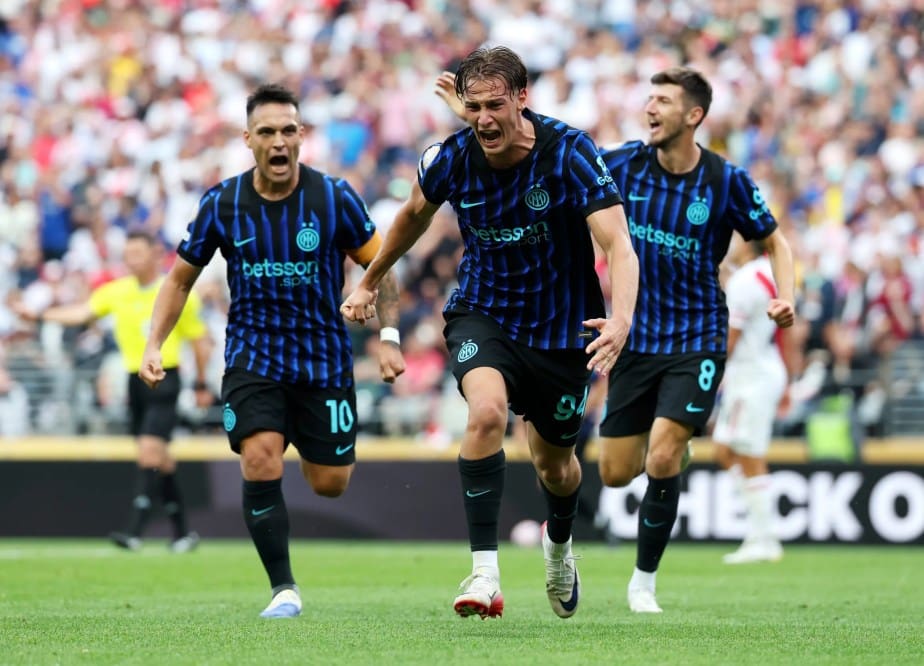 6/25/25 Inter Milan celebrating their second goal against River Plate. Mandatory Credit: Getty Images