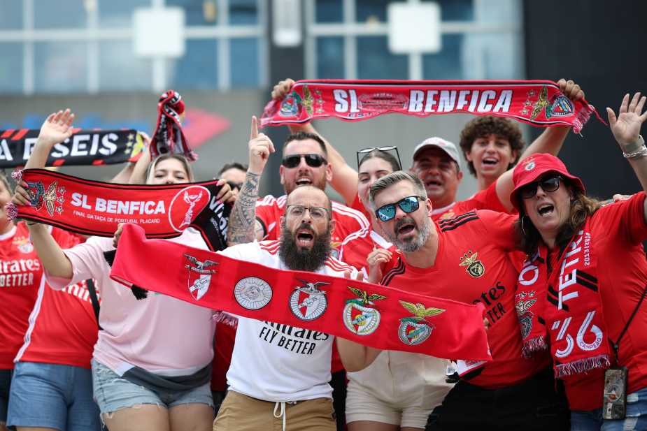 CHARLOTTE, NORTH CAROLINA - JUNE 28: Fans of SL Benfica show their support outside of the stadium prior to the FIFA Club World Cup 2025 round of 16 match between SL Benfica and Chelsea FC at Bank of America Stadium on June 28, 2025 in Charlotte, North Carolina. (Photo by Jared C. Tilton - FIFA/FIFA via Getty Images)
