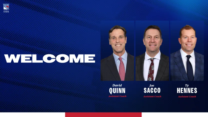 6/5/2025 NY Rangers Announce new coaching staff Photo by NY Rangers