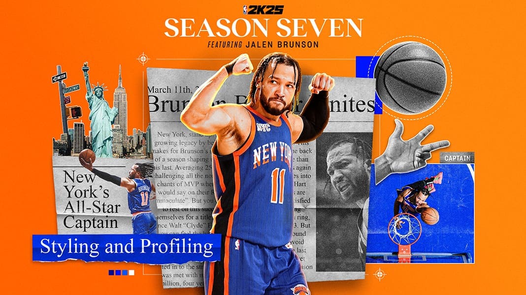 Jalen Brunson Season 7 cover for NBA 2K25. Mandatory Credit 2KSports
