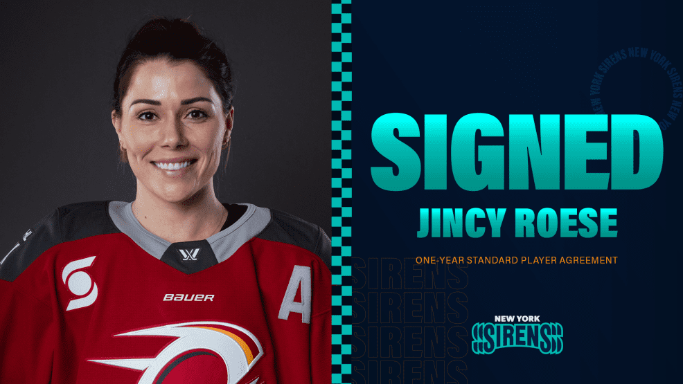 NEW YORK SIRENS SIGN DEFENDER JINCY ROESE TO ONE-YEAR CONTRACT