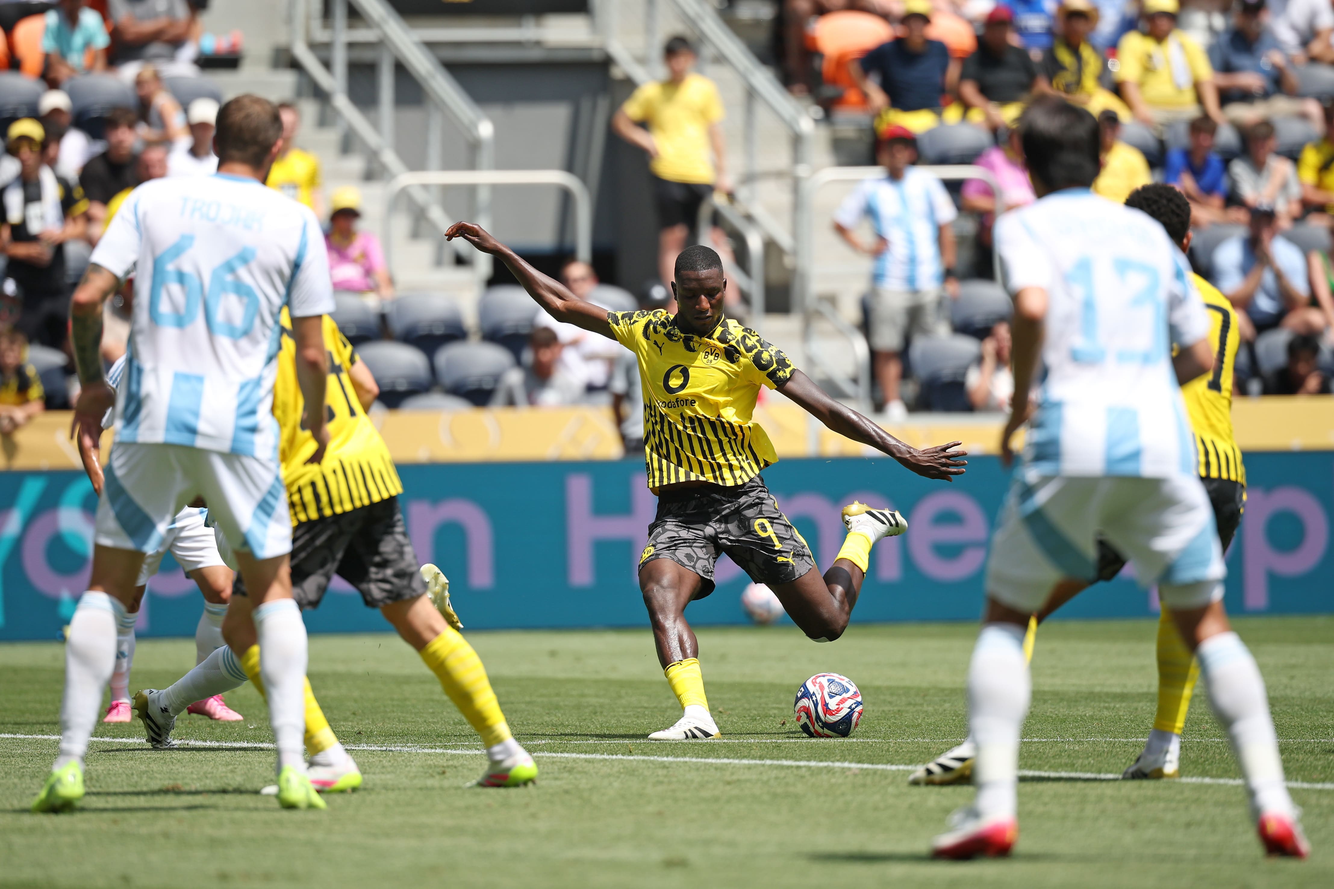 Serhou Guirassy Takes a shot on goal. Photo from FIFA