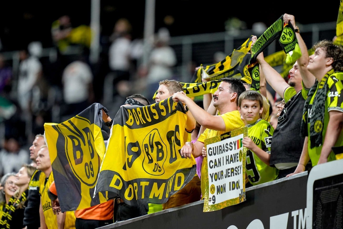 7/1/25 Fans celebrating BVB Dortmund's victory over CF Monterrey. Mandatory Credit: FIFA/Dortmund