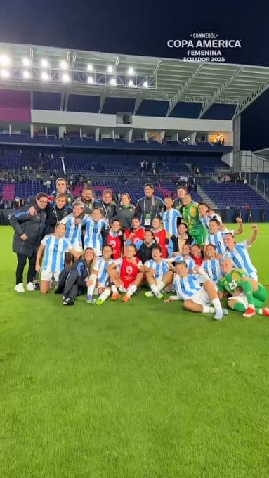 A Victory Group Photo for Argentina. Mandatory Credit CONMEBOL.com