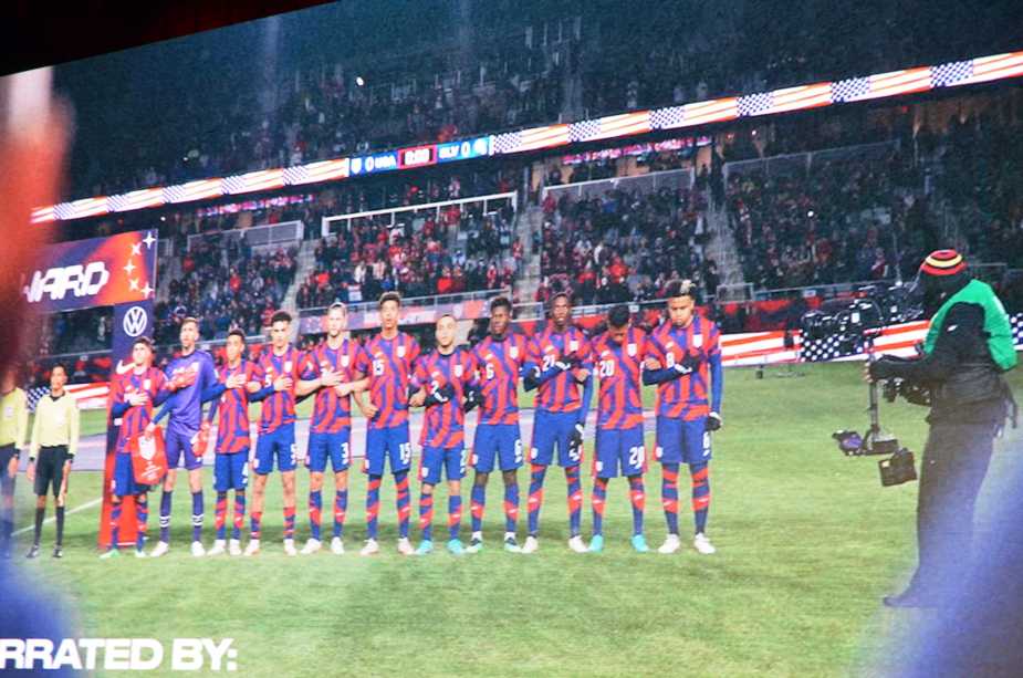 Video of the US Men's National Team starting XI for a match against El Salvador