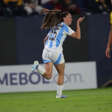 Florencia Bonsegundo Scores the second goal for Argentina. Mandatory Credit CONMEBOL.com