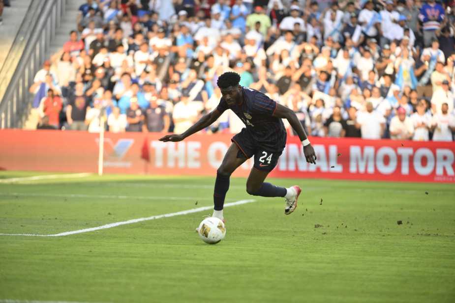 Patrick Agyemang looking to make a play. PHoto from Concacaf.com