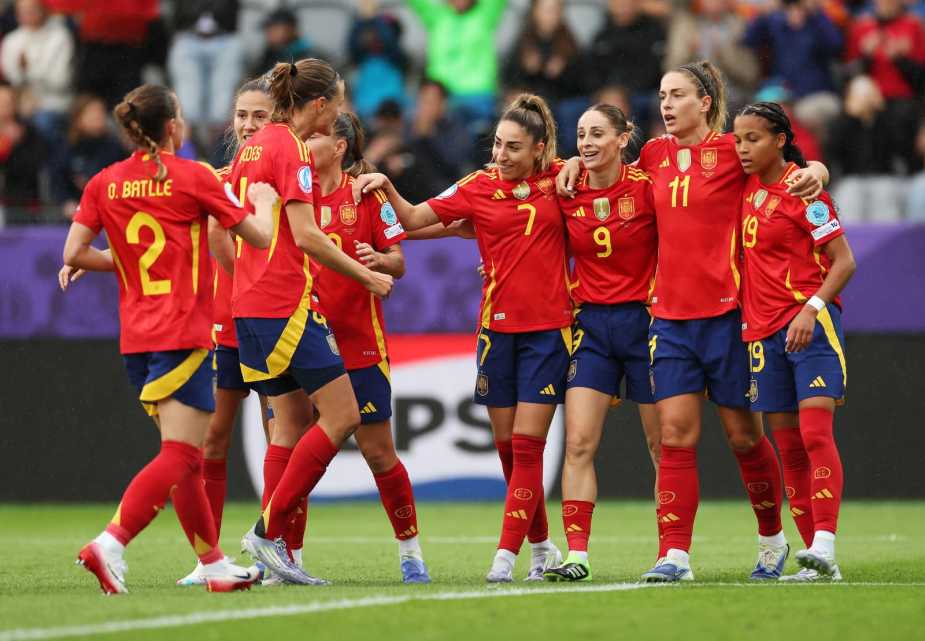 THUN, SWITZERLAND - JULY 07: <> during the UEFA Women's EURO 2025 Group B match between Spain and Belgium at Arena Thun on July 07, 2025 in Thun, Switzerland. (Photo by Florencia Tan Jun - UEFA/UEFA via Getty Images)