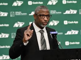 Aaron Glenn during his introductory Press Conference as Head Coach of the NY Jets. Mandatory Credit Reuters.