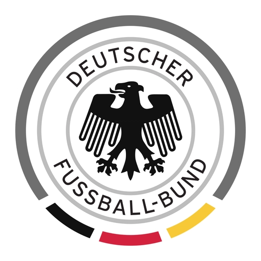 Official German national football team logo featuring the iconic black eagle emblem on white background with "DEUTSCHLAND" text below
