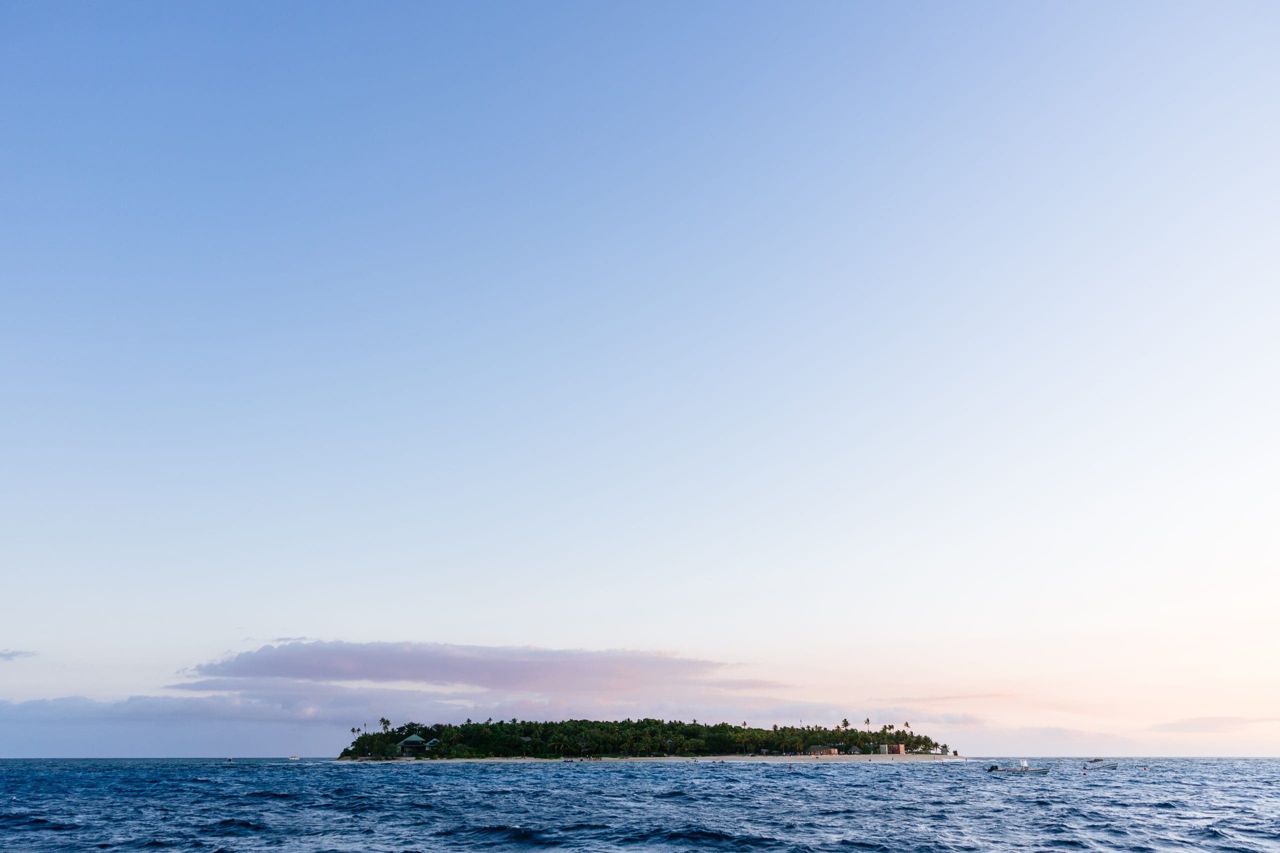Cloud Break Fiji on the horizon