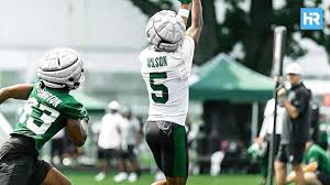 8/20/2025 Jets Atlantic Health Training Facilty, Florham Park, NJ Garrett Wilson Makes a catch at Training Camp Mandatory Credit Hudson Reporter