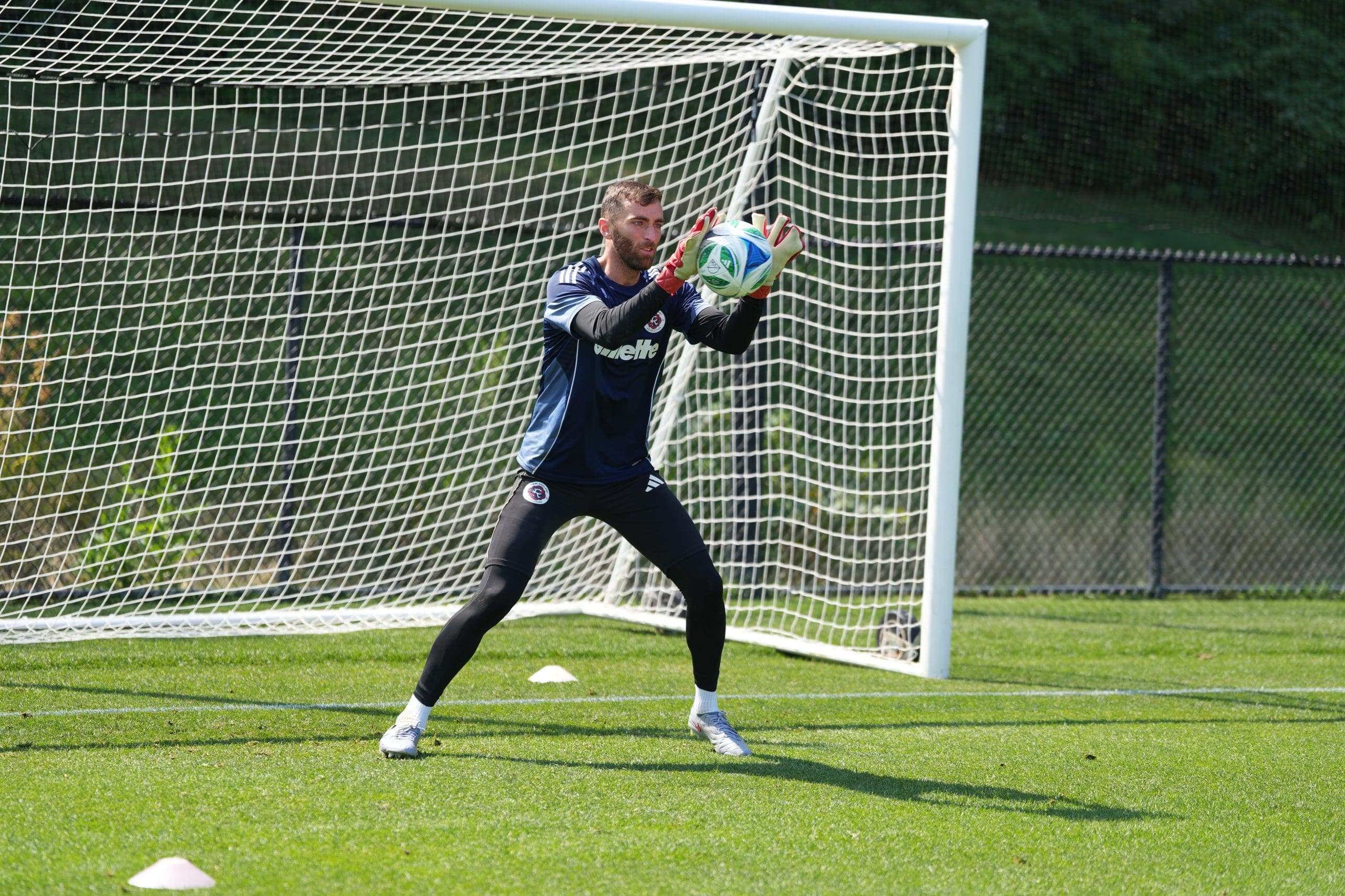 8/12/2025 Revolution Training Center Matt turner at Training Mandatory credit New England Revolution