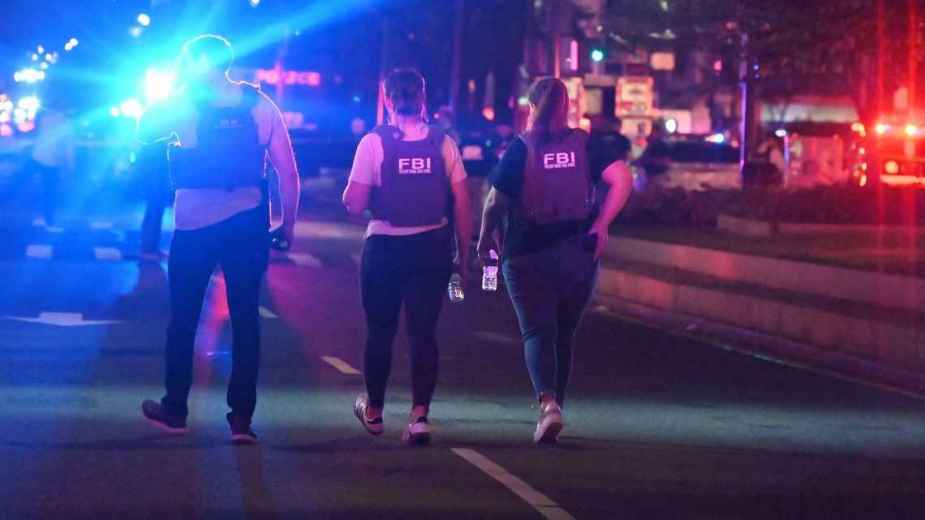 Law enforcement, including the FBI, at the scene of the July 28 mass shooting in Midtown Manhattan. Kyle Mazza/Anadolu via Getty Images