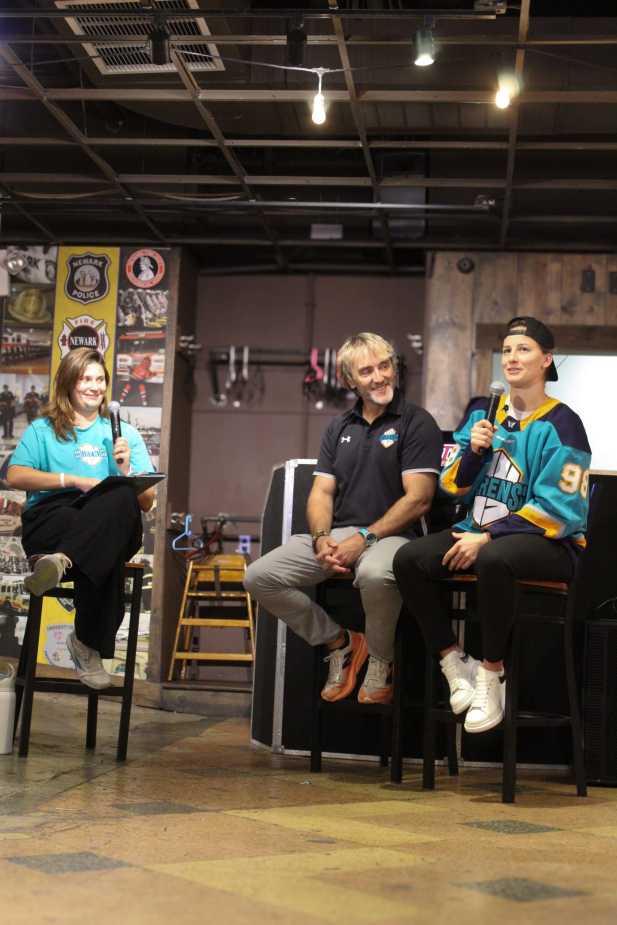 New York Sirens Q&A session with female moderator, GM Pascal Daoust, and draft pick