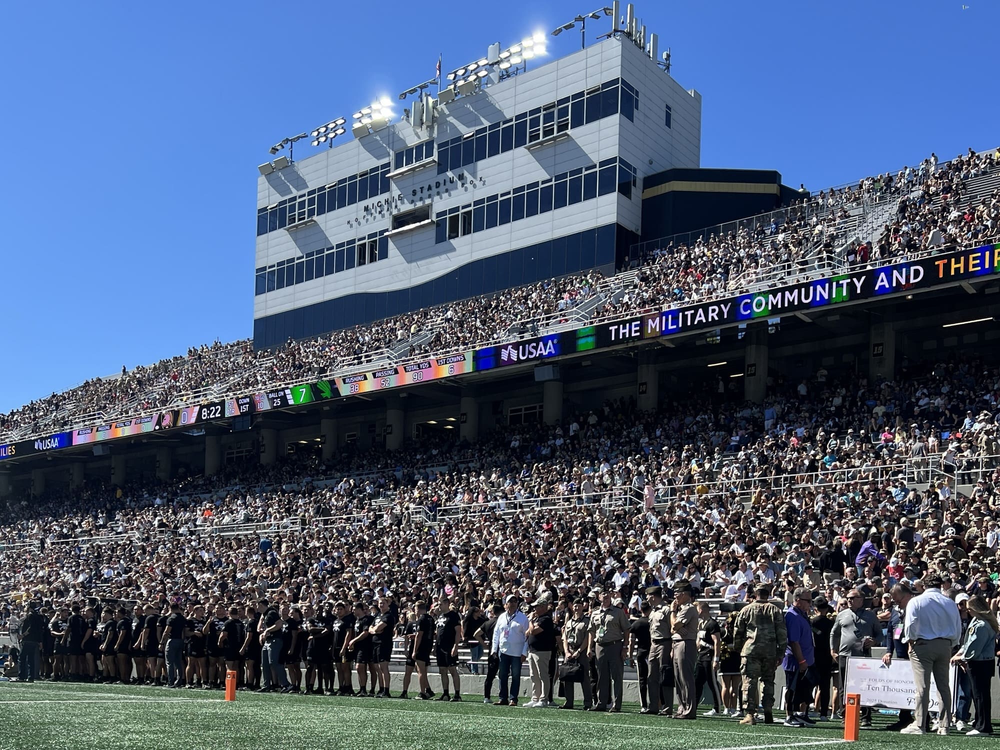 9/20/25, West Point , New York , Michie Stadium, The attendance for today’s Army vs North Texas matchup was 28,446. Mandatory Credit: Jose Pichirilo/Bad Dawg Sports