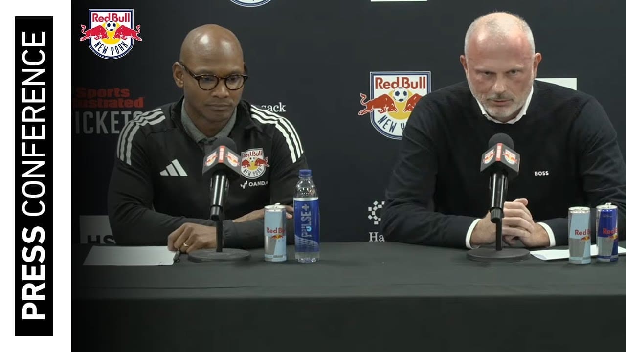 10/28/2025 Sports Illustrated Stadium, Harrison, NJ Jochen Schneider & Julian DeGuzman end of season press conference Mandatory Credit: YouTube