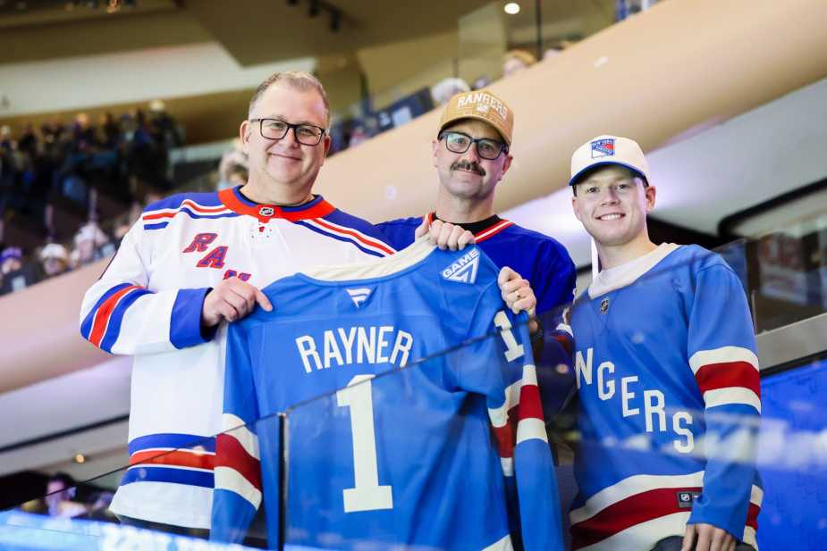 11/16/2025 Madison Square Garden New York, NY., Chuck Rayner's Family Mandatory Credit: New York Rangers