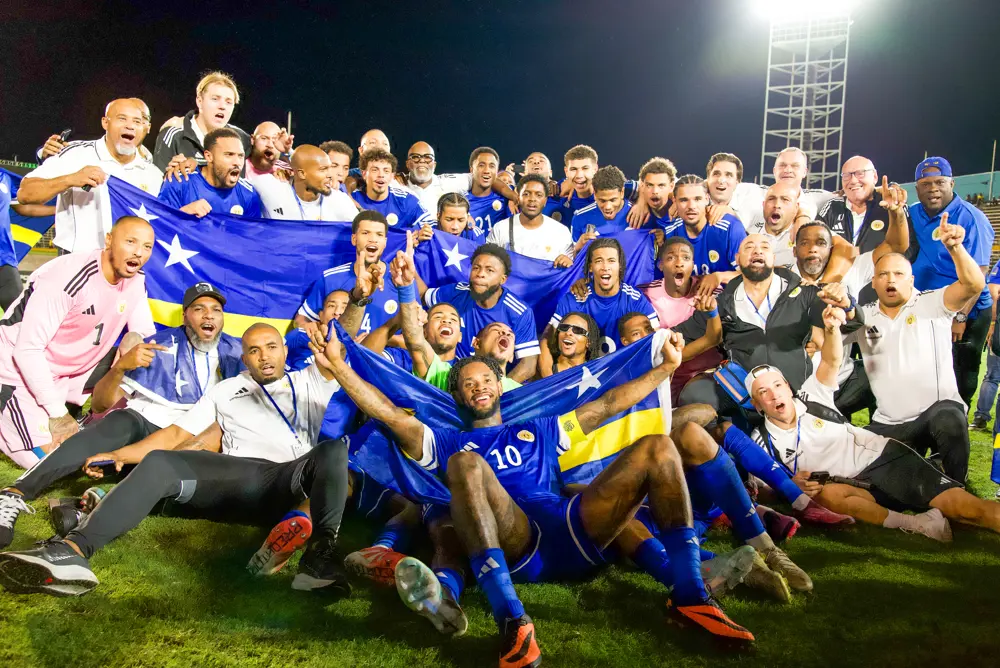11/18/2025 Independence Park, Kingston, Jamaica, Curacao qualifies for the World Cup Mandatory Credit: CONCACAF.com