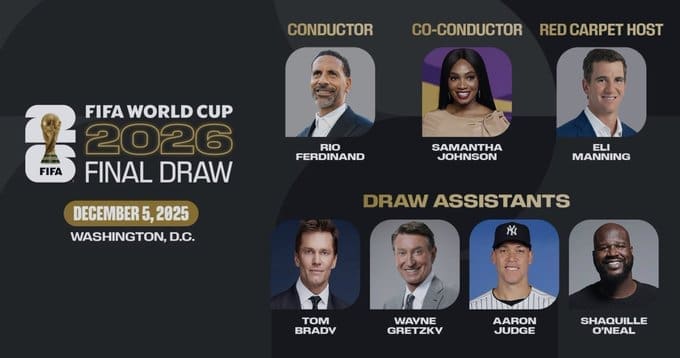 12/3/2025 FIFA Draw Assistants for the FIFA World cup. Mandatory Credit: FIFA.com