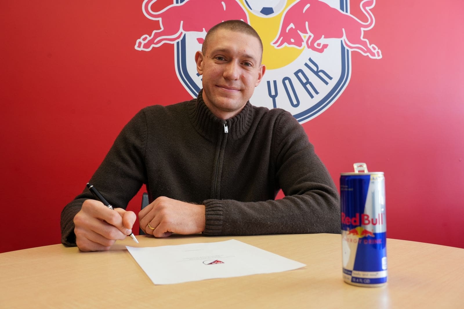 1/29/2026 Ethan Horvath signs with RBNY. Mandatory Credit: Red Bull New York