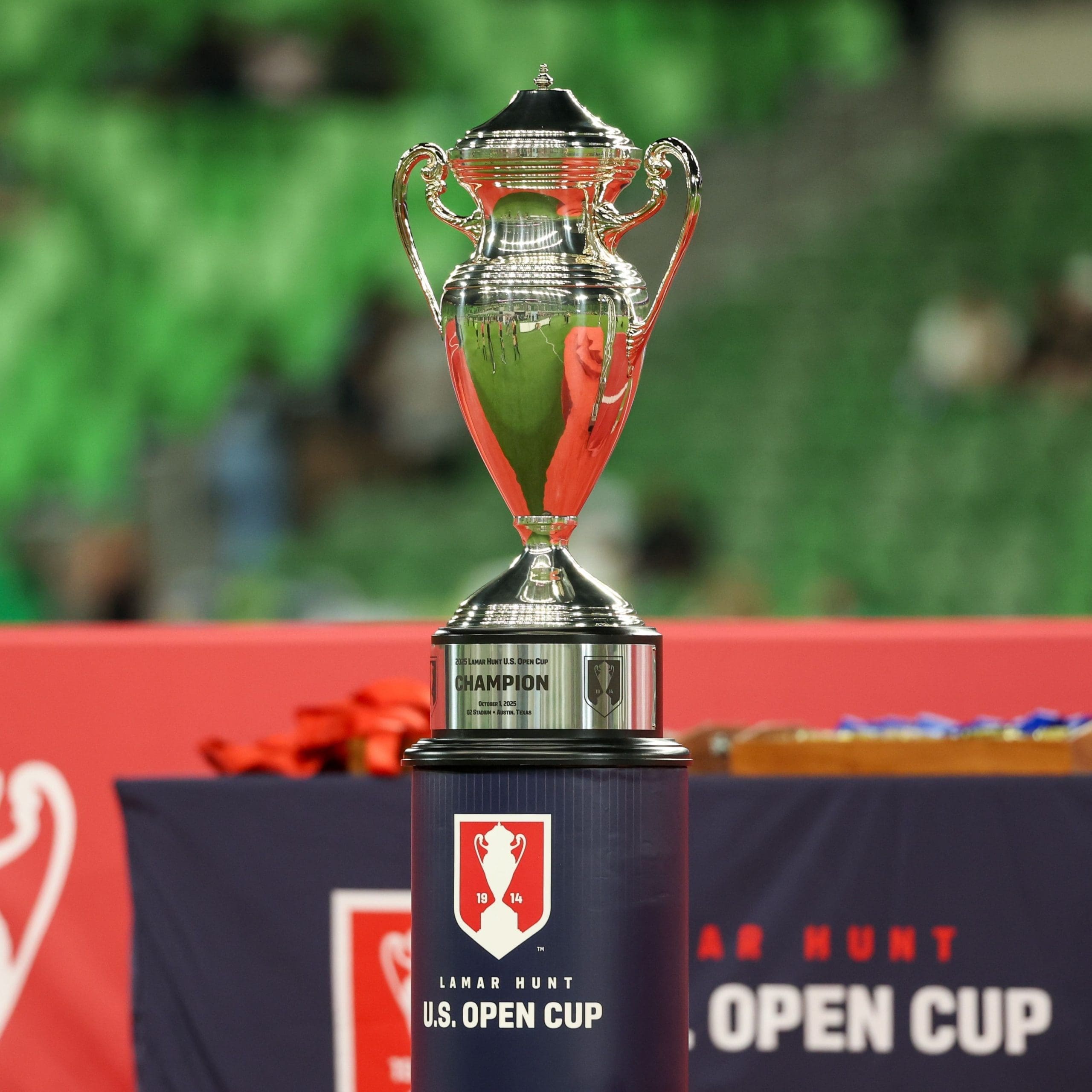 Lamar Hunt U.S. Open Cup Trophy. Mandatory Credit: U.S. Soccer