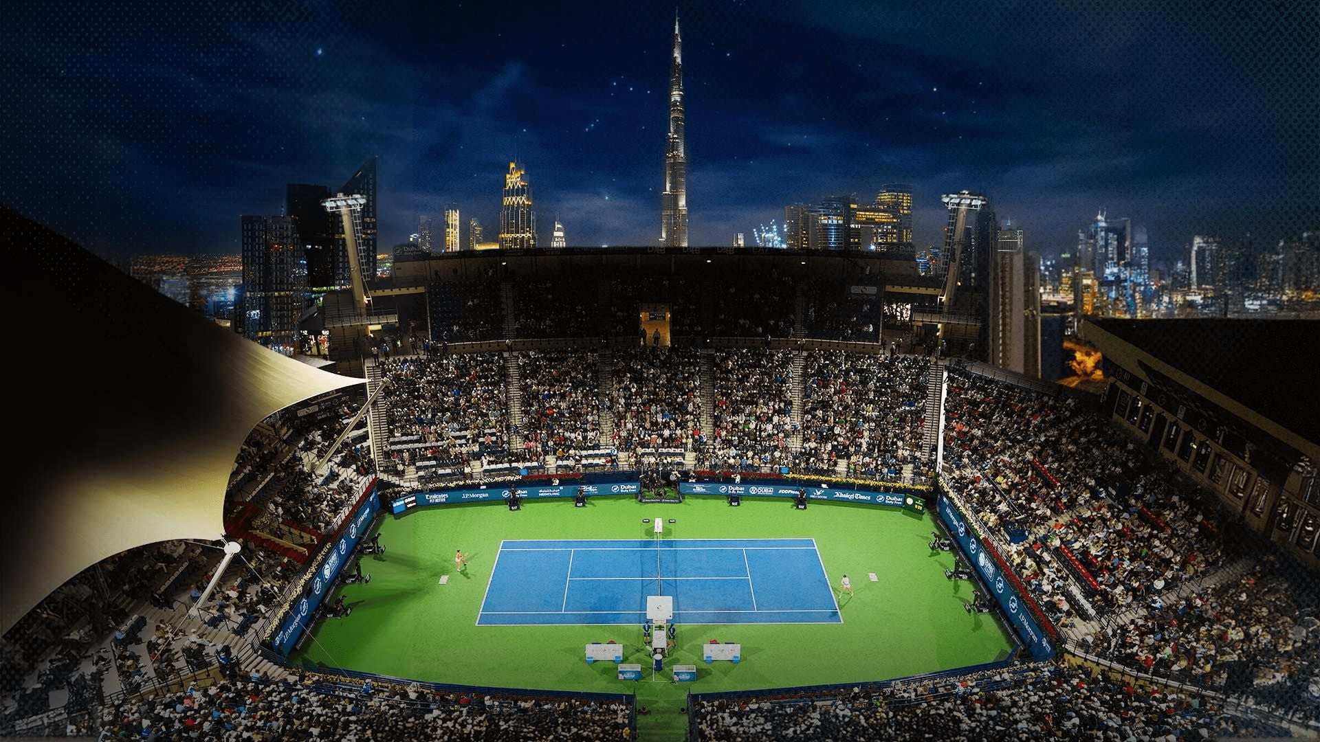 2/26/2026 Dubai Tennis centre, Dubai, Saudi Arabia, Centre Court Stadium. Mandatory Credit: ATP Tennis