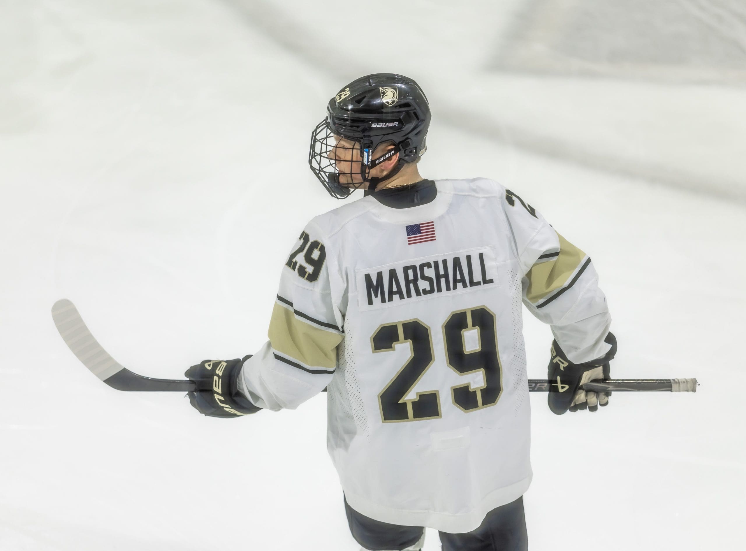 Army West Point forward Adam Marshall (#29) skates at Tate Rink during Army’s 6–2 win over RIT on Feb. 6, 2026. (Mandatory Credit: Army Athletics/Lynn Fern)