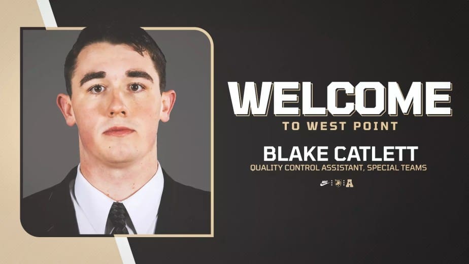 Army West Point Football Hires Blake Catlett as Special Teams Quality Control Assistant to Boost Black Knights’ Special-Teams Edge