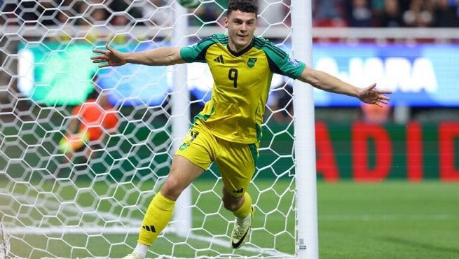 3/26/2026 Estadio akron, Guadalajara, Mexico, Bailey Cadamarteri scores the winning goal. Mandatory Credit: ESPN