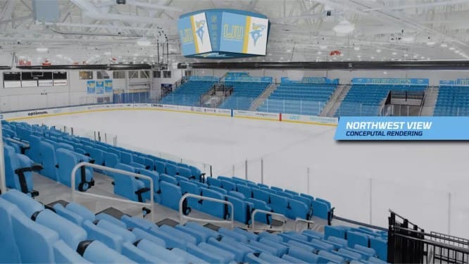Fans will fill the new stands at Northwell Health Ice Center as LIU hockey prepares for major arena upgrades.