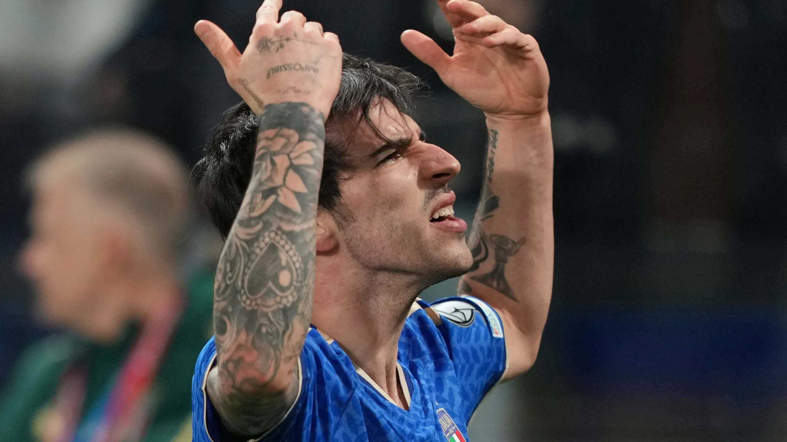 3/26/2026 Stadio Atleti Azzurri d'Italia, Bergamo, Italy Sandro Tonali Scores the winning goal. Mandatory Credit: News10 ABC