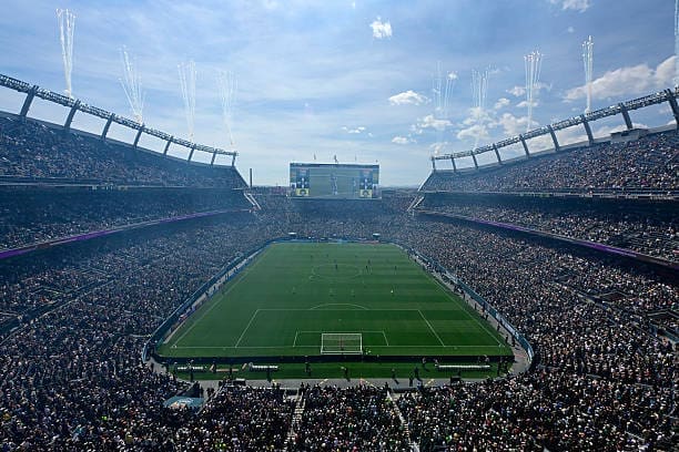 General view of Empower Field at Mile High filled with fans during the NWSL match between Denver Summit FC and Washington Spirit.