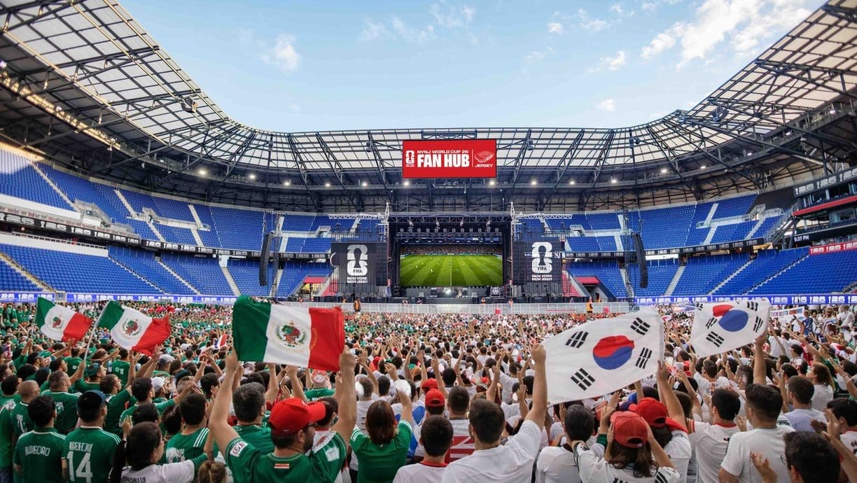 Rendering of a Viewing party for a World Cup Match in a Stadium