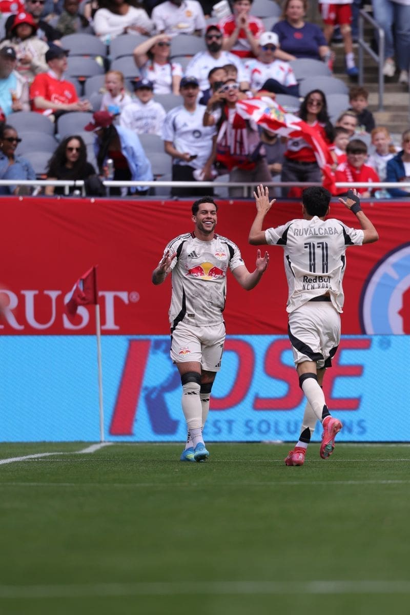 Cade Cowell & Jorge Ruvalcaba celebrates scoring a goal.