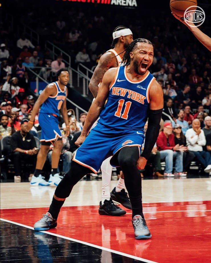 Jalen Brunson is excited on the court. 
