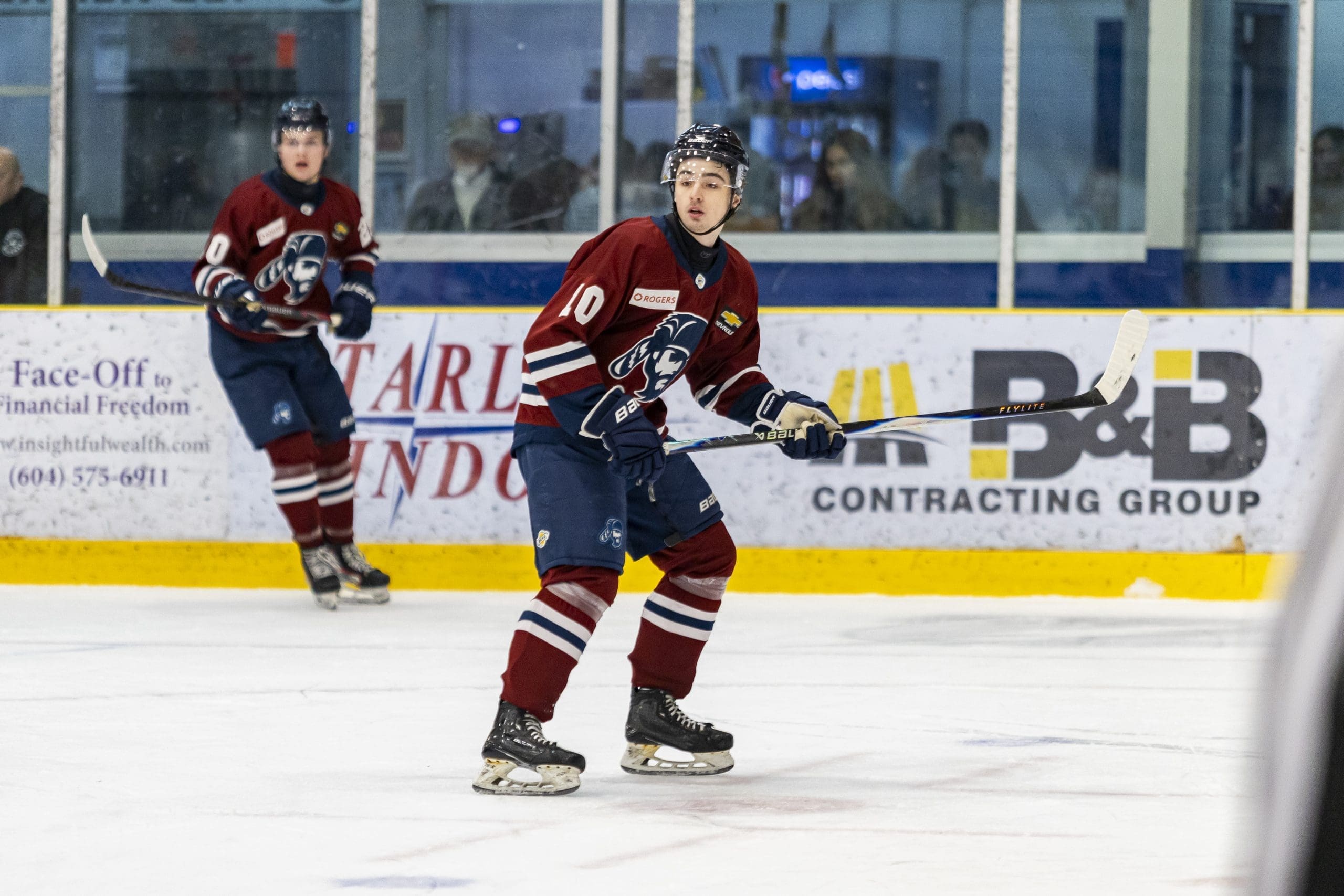Connor Jalbert playing for the Langley Rivermen; 02/20/26; Photo Credit: Langley Rivermen/Tav Morrison Media