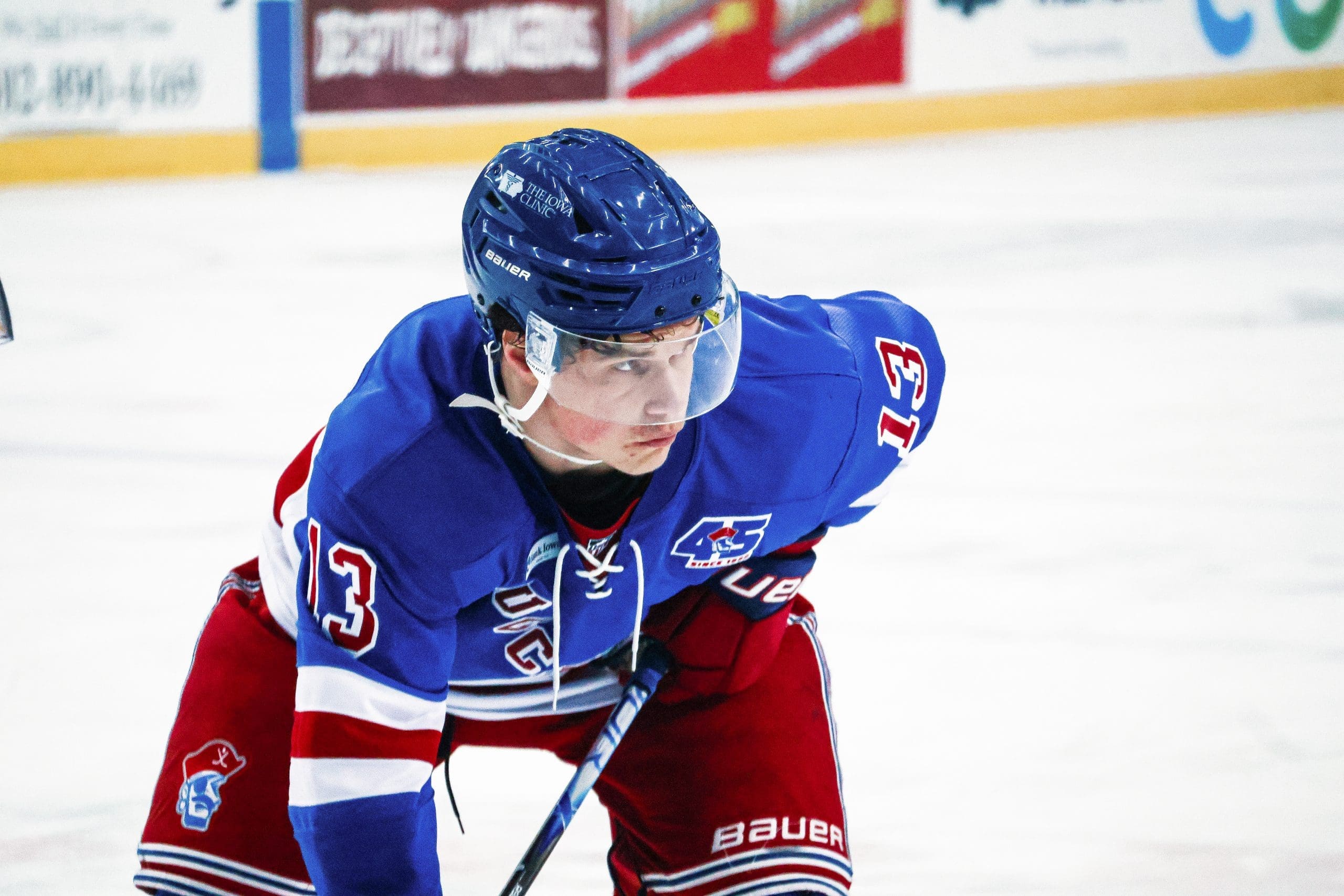 Cade De St Hubert playing for the Des Moines Buccaneers; 01/16/26; Photo Credit: Des Moines Buccaneers